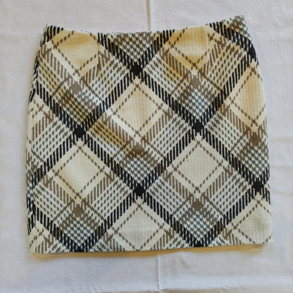 BNWT H&M Wool Plaid Mini Skirt